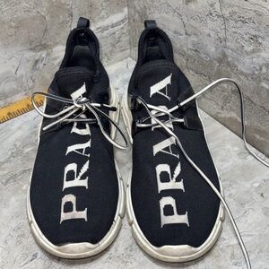 Prada Black and White Men's Sneakers